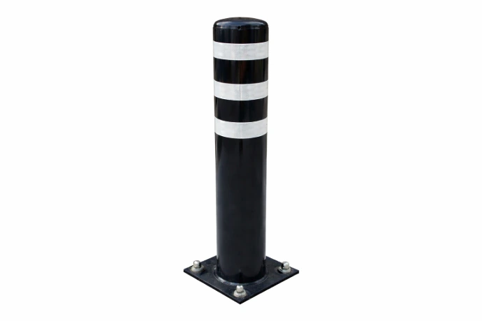 [ST.VP.219.1700.ANTRA] stootpaal diam 219x4,5 mm - hoogte 1700 mm antraciet 7016 met reflecterende tape